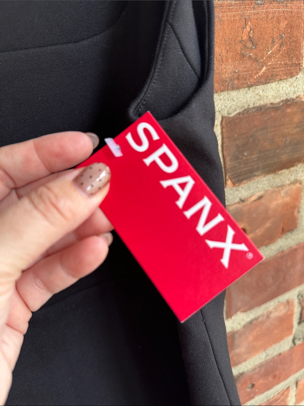 Spanx Square Neck Black Mini Dress XS NEW NWT - Picture 3 of 4